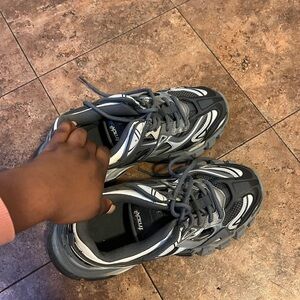 Balenciaga Men's Gray and Black Sneakers